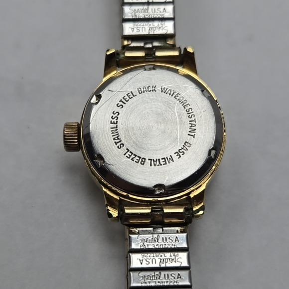 Womens Vintage Benrus Manual Wind Watch 10k R.G.F Stretch Band Runs Unique Retro main image 10